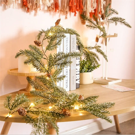 Christmas Pine Cone String Lights Garland LED Fairy Lights