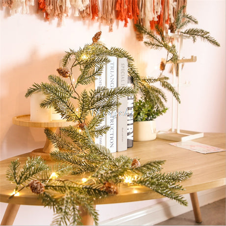 Christmas Pine Cone String Lights Garland LED Fairy Lights