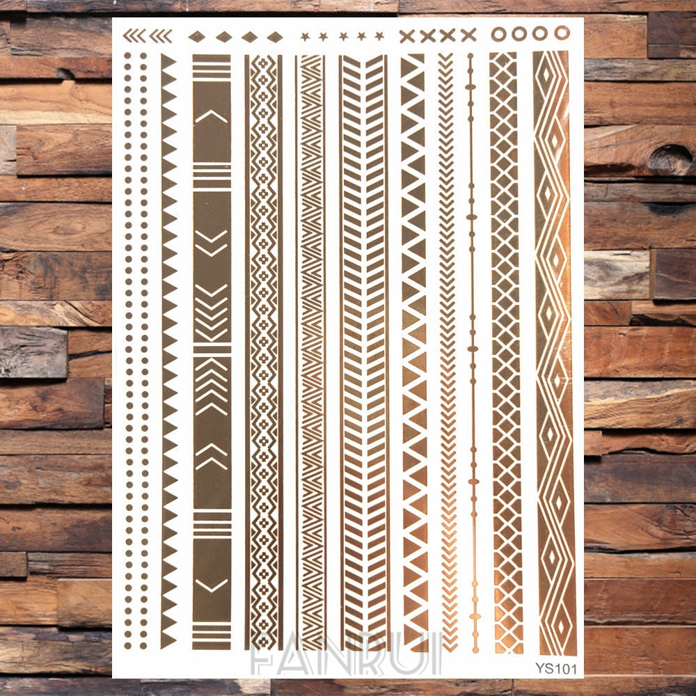 Gold Temporary Tattoos