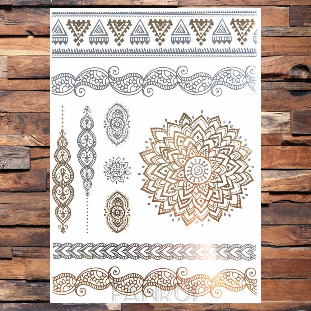 Gold Temporary Tattoos