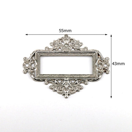 5pcs Antique Medicine Drawer Cabinet Label Frame Card Holders