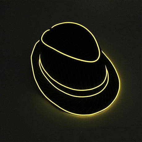 LED Light Up Jazz Hat and Ties Glow Neon Party Costumes