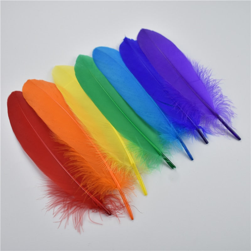 20Pcs Colourful Goose Feathers 6-8inch/15-20cm