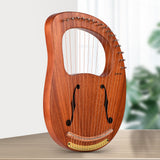 16-String Wooden Lyre Harp with Carry Bag, Tuning Wrench, Music Book