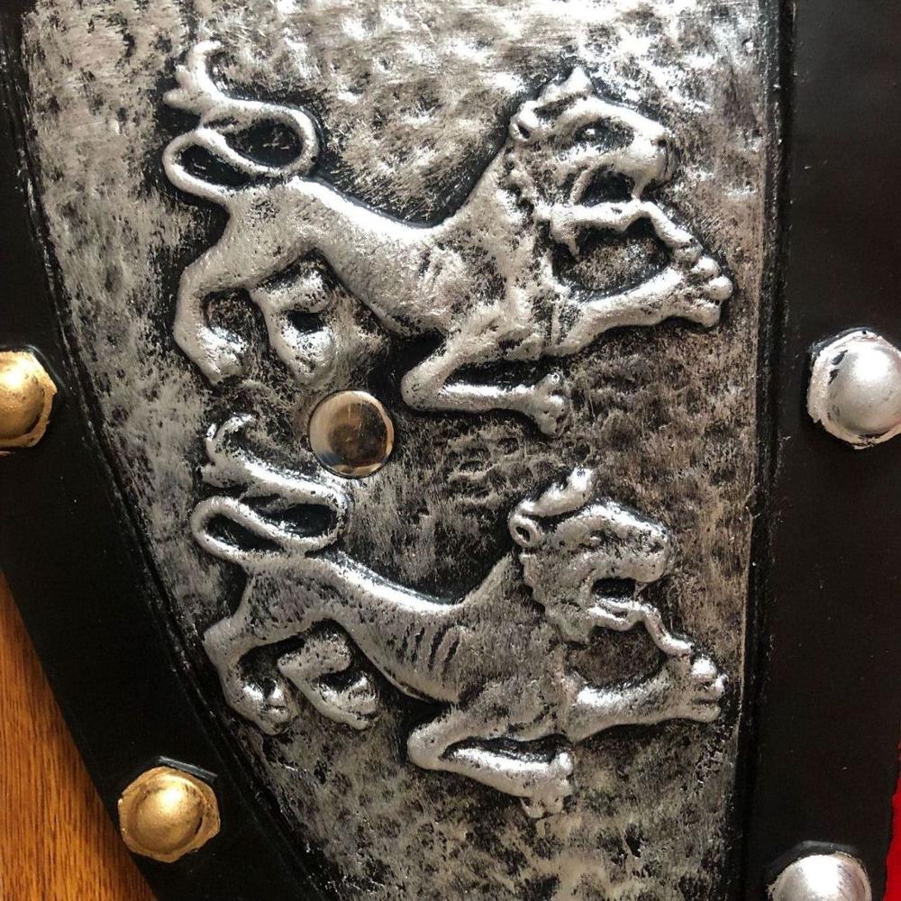 Fleur de Lis and Lion Knight Shield PU Armour Cosplay Prop