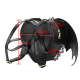 Bat Wings Goth Heart-shaped Backpack