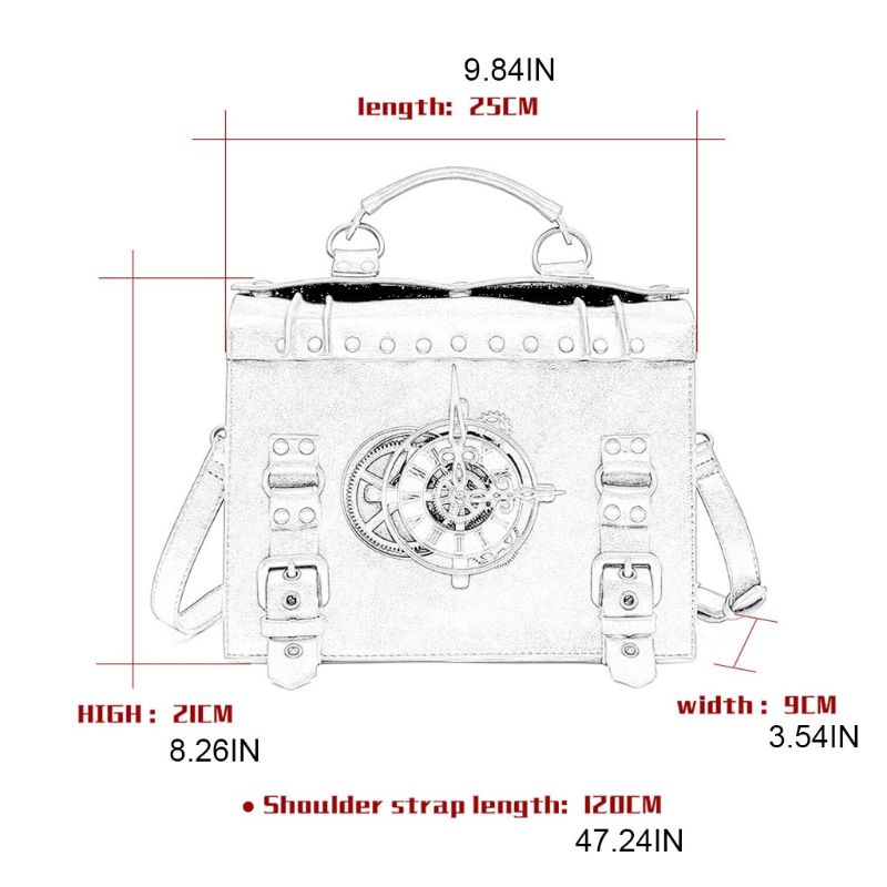 Steampunk Crossbody Clockwork Shoulder Strap Bag