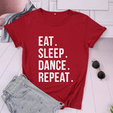 Eat Sleep Dance Repeat Cotton T-shirt