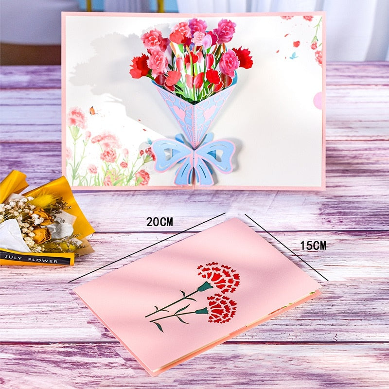 Pop-Up Flower Card 3D Greeting Card