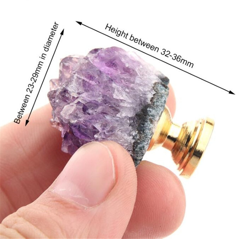 Amethyst Drawer Cabinet Door Knob Furniture Pulls