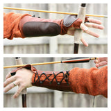 Archery Vambrace Gauntlet Shooting Glove Medieval Renaissance Archer LARP Hunter Arm Guard Armour Bracer