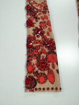 Sparkling Red Rhinestone Stage Performer Gloves