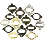 5pcs Antique Medicine Drawer Cabinet Label Frame Card Holders