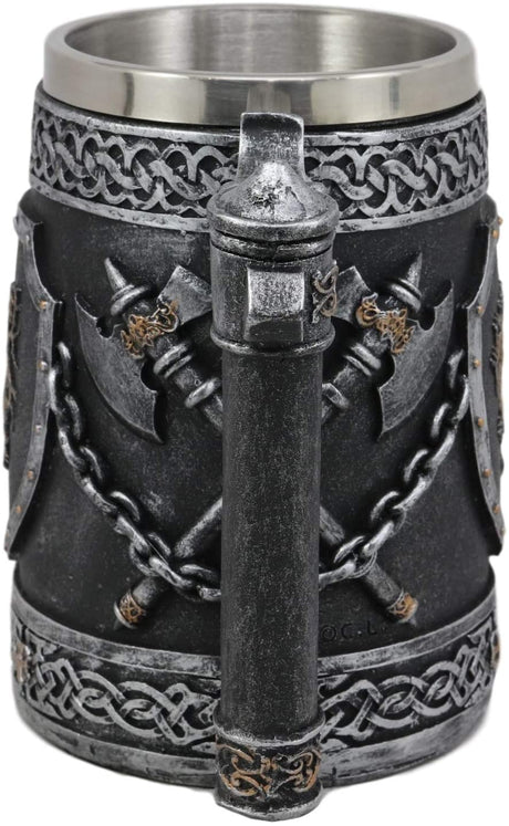 Ebros Large Medieval Coat Of Arms English Lion Heraldry Shields Tankard Beer Mug