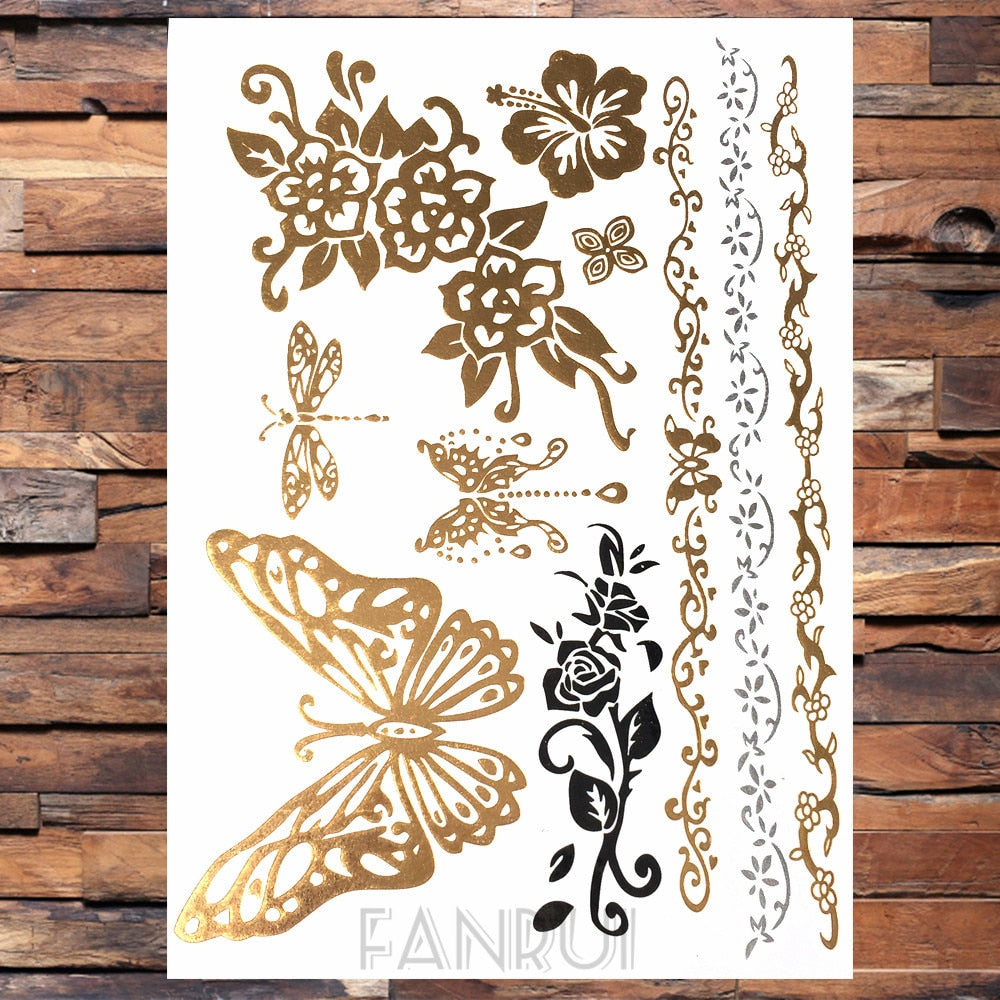 Gold Temporary Tattoos