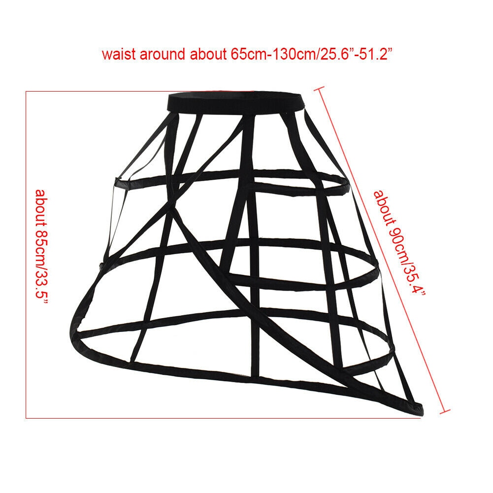 Lolita Birdcage Bustle Victorian Cage Petticoat Skirt 5 Hoops