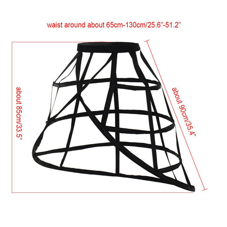 Lolita Birdcage Bustle Victorian Cage Petticoat Skirt 5 Hoops