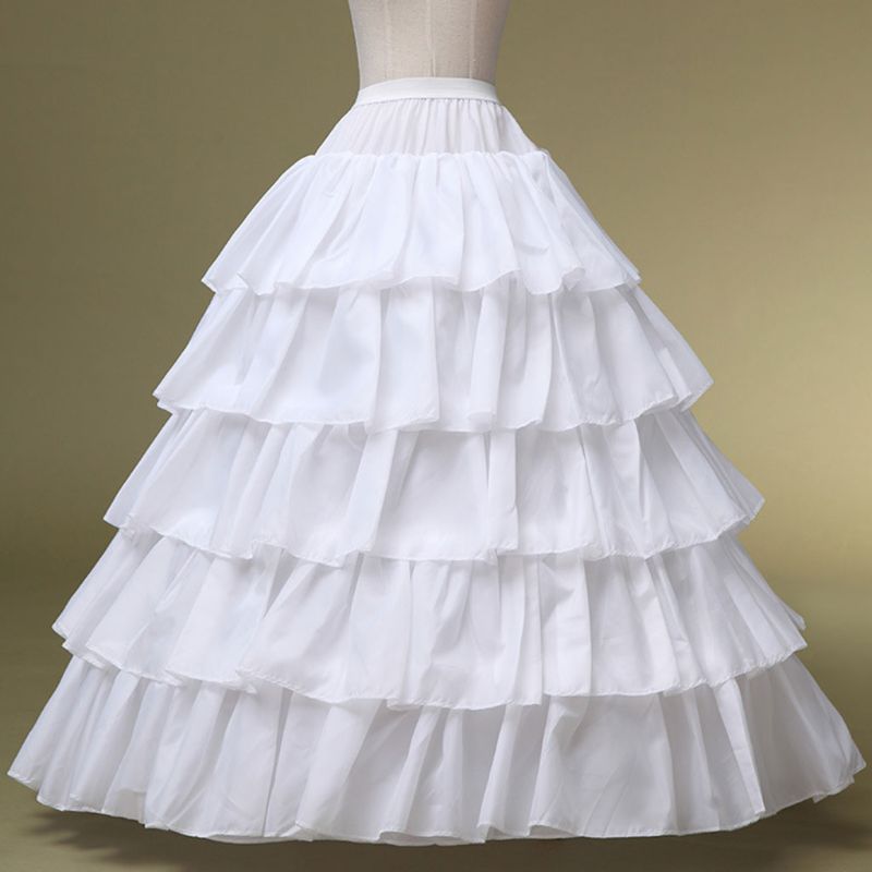 5-layer Lolita Petticoat Skirt Drawstring Adjustable Height and Waist