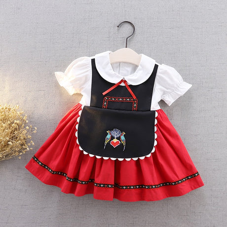 Baby Bavarian Dirndl Dress Children Oktoberfest Costumes German Baby Girl Heidi Costume