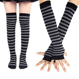 Sanderson Sisters Striped Cotton Socks and Fingerless Gloves Sets