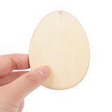 10/25/50pcs Easter Eggs DIY Wooden Craft Hanging Ornament Easter Decorations