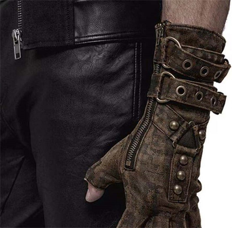 Medieval Buckle and Strap Gauntlets
