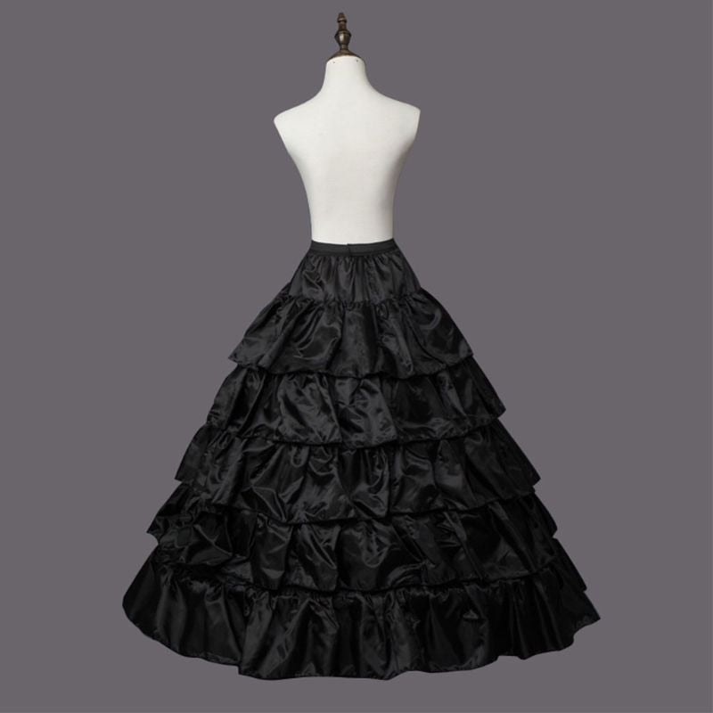 5-layer Lolita Petticoat Skirt Drawstring Adjustable Height and Waist