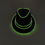 LED Light Up Jazz Hat and Ties Glow Neon Party Costumes