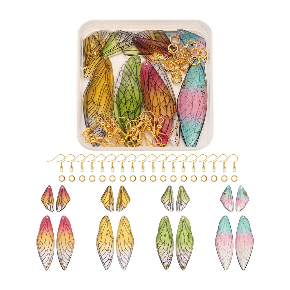 Make Your Own Handmade Fairy Resin Butterfly Wing Earrings Kits
