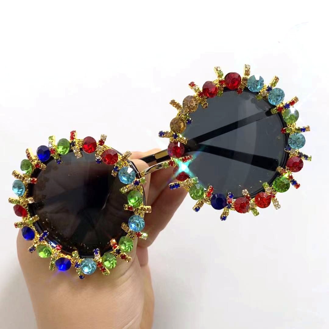 Round Flower Sunglasses