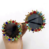Round Flower Sunglasses