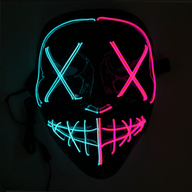 Glowing Cosplay LED Joker Masks