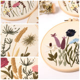Meadow Flowers Embroidery Starter Kit With Pattern and Instructions and Hoop