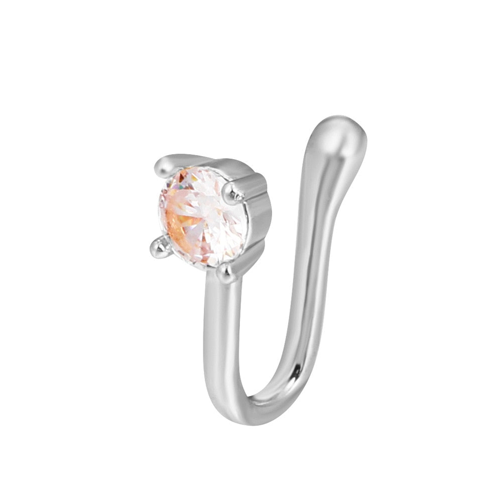 Nose Cuff 1PCS Stainless Steel Non Piercing Nose Ring