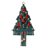Macrame Boho Christmas Tree Wall Hanging Tassels Bells