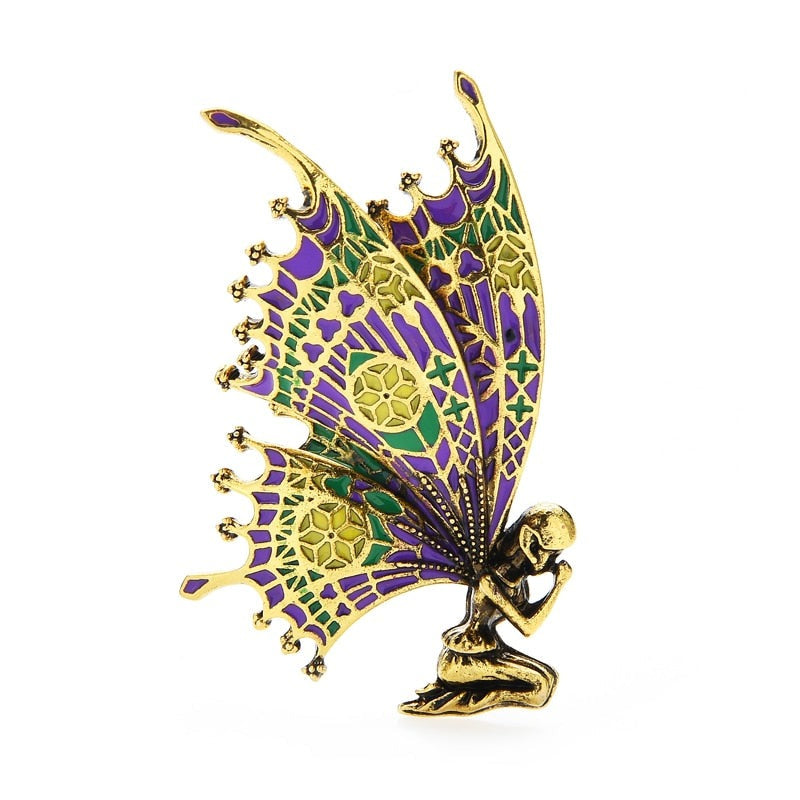 Church Fairy Enamel Brooch