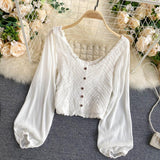 Not Ya Nana's Chiffon Sleeve Crochet Cotton Boho Blouse