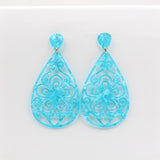 Brincos Flamencos Acetic Acid Plate Colourful Teardrop Earrings