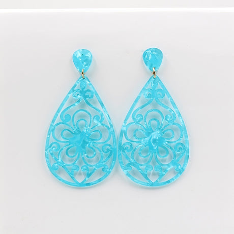 Brincos Flamencos Acetic Acid Plate Colourful Teardrop Earrings