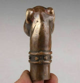 Bronze Dog Walking Stick Handle