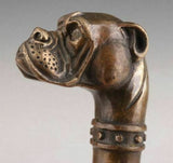 Bronze Dog Walking Stick Handle