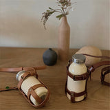 Medieval Flask Carry Strap Leather Drink Bottle Holder