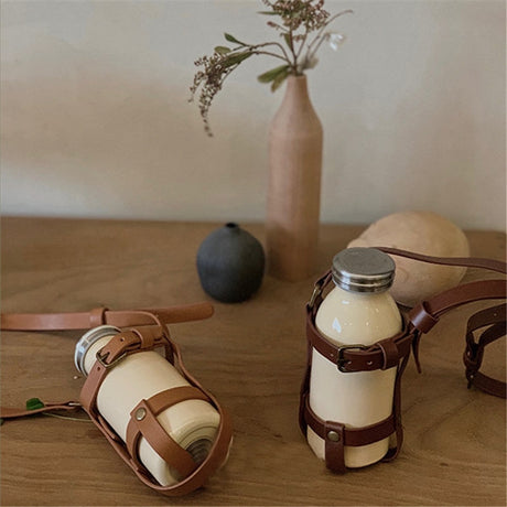 Medieval Flask Carry Strap Leather Drink Bottle Holder