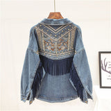 Florence Embroidered Tassel Denim Jacket