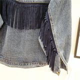 Florence Embroidered Tassel Denim Jacket