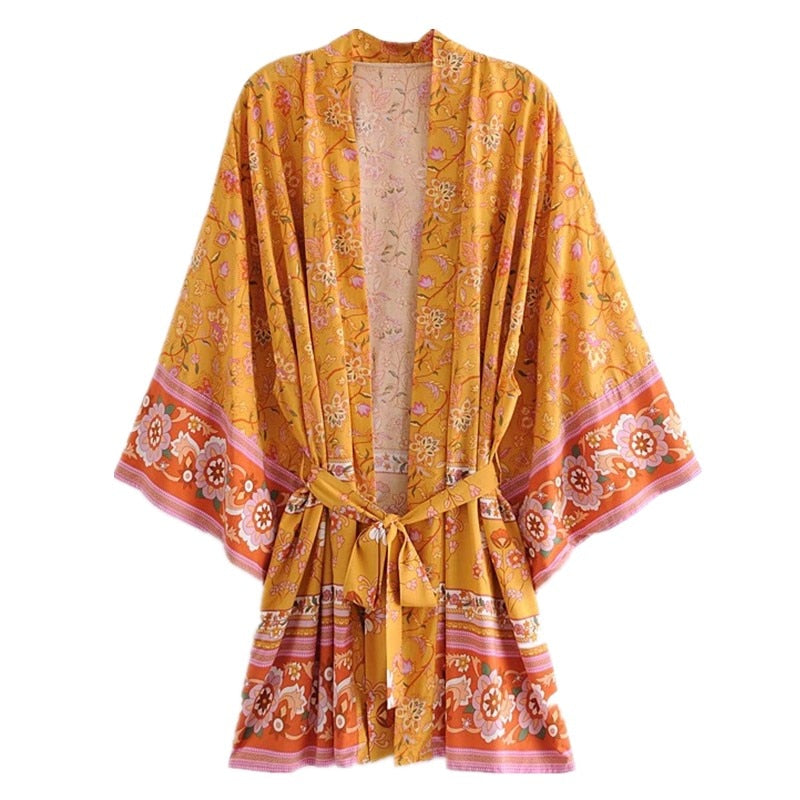 Marigold's Short Kimono Woodland Gatherer Boho Fashion Shop Australia