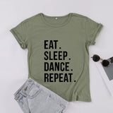 Eat Sleep Dance Repeat Cotton T-shirt