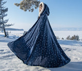 The Winter Solstice Magic Weaver's Hooded Cloak