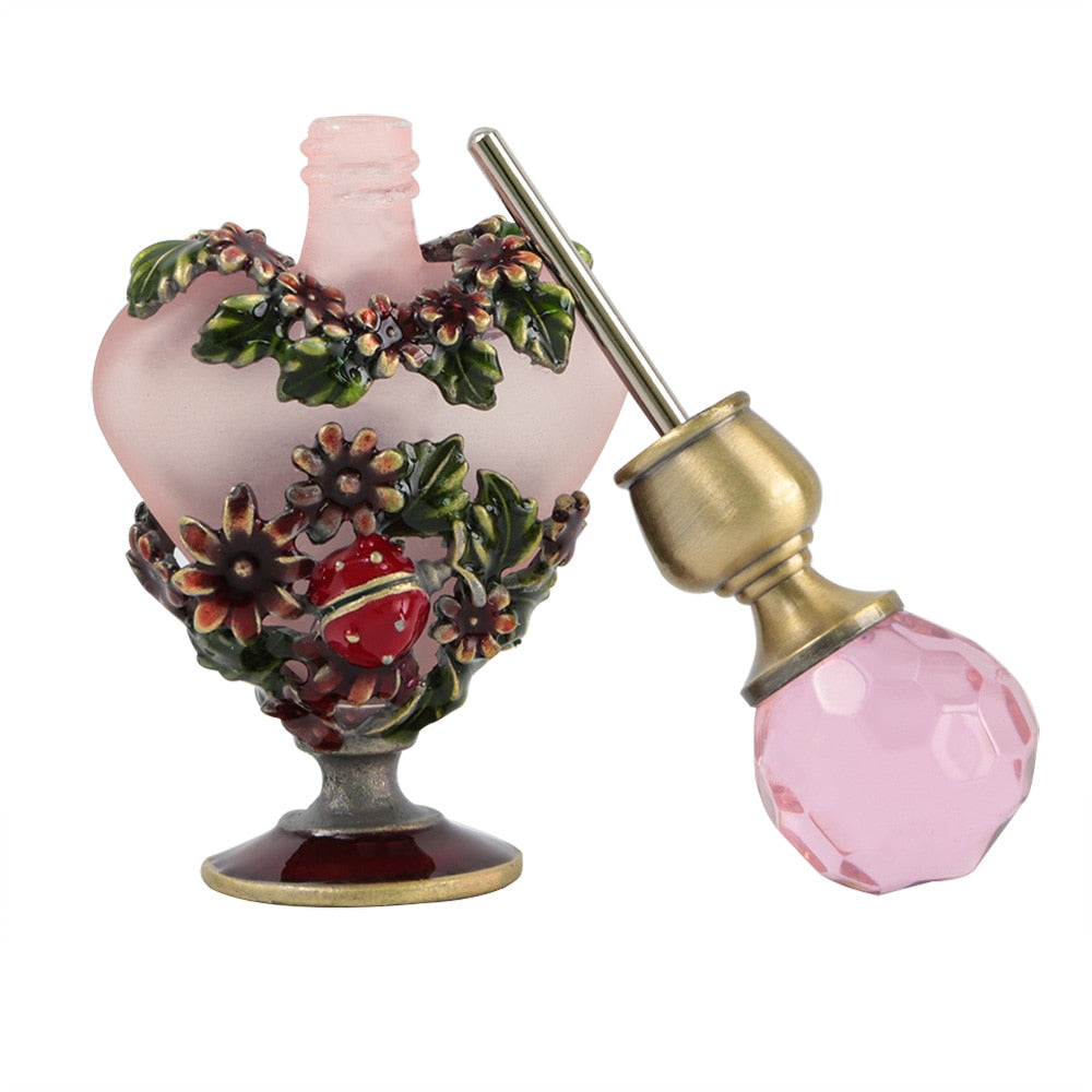 Ladybug Crystal Heart Perfume Bottle