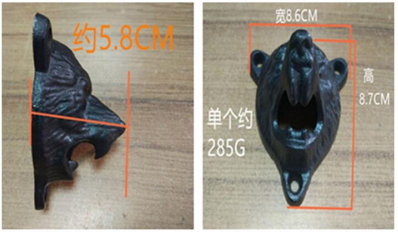 Black Bear Cast Iron Beer Opener Wall Mounted